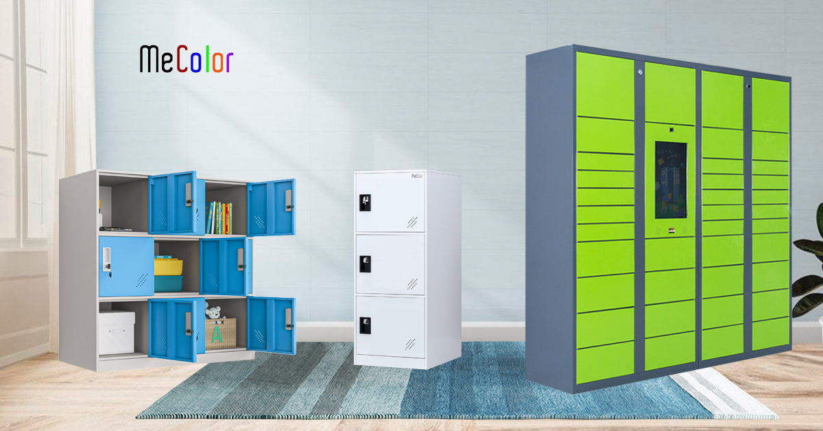 MECOLOR Lot De 4 Armoires De Rangement Pliable 55L - Casiers Plastique Multicouches Avec Roues