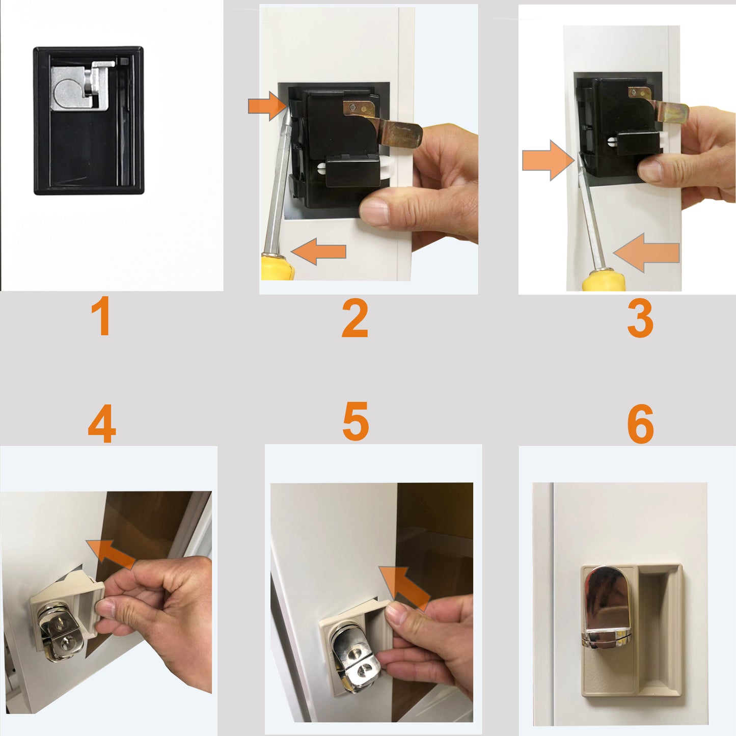 Locker lock, replacement lock for mecolor lockers,