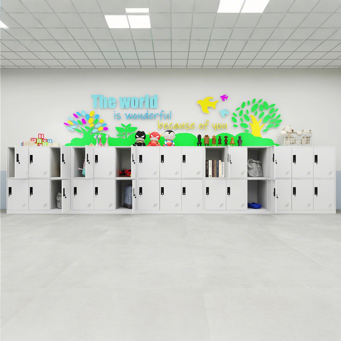 MECOLOR Metal Storage Locker Cabinet with Locking Doors Employee Lockers for Gym, Home, Office