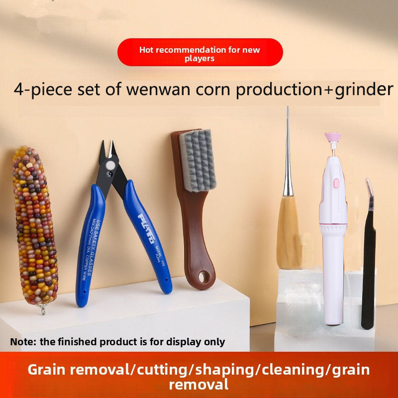 Corn Tool Kit Model Corn Flower Holder Accessories DIY Set Grain Shaping Knife+grinder