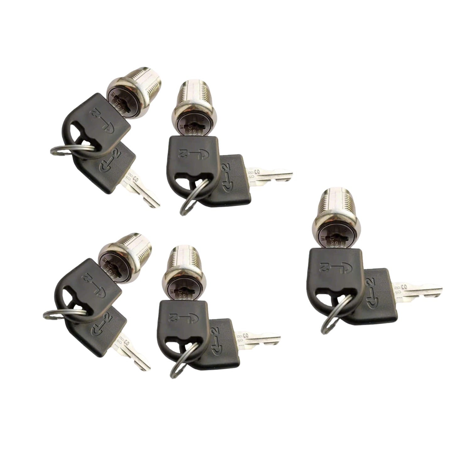 Replacement keys for Mecolor Lockers, CL-2 Key Lock, 5 pieces