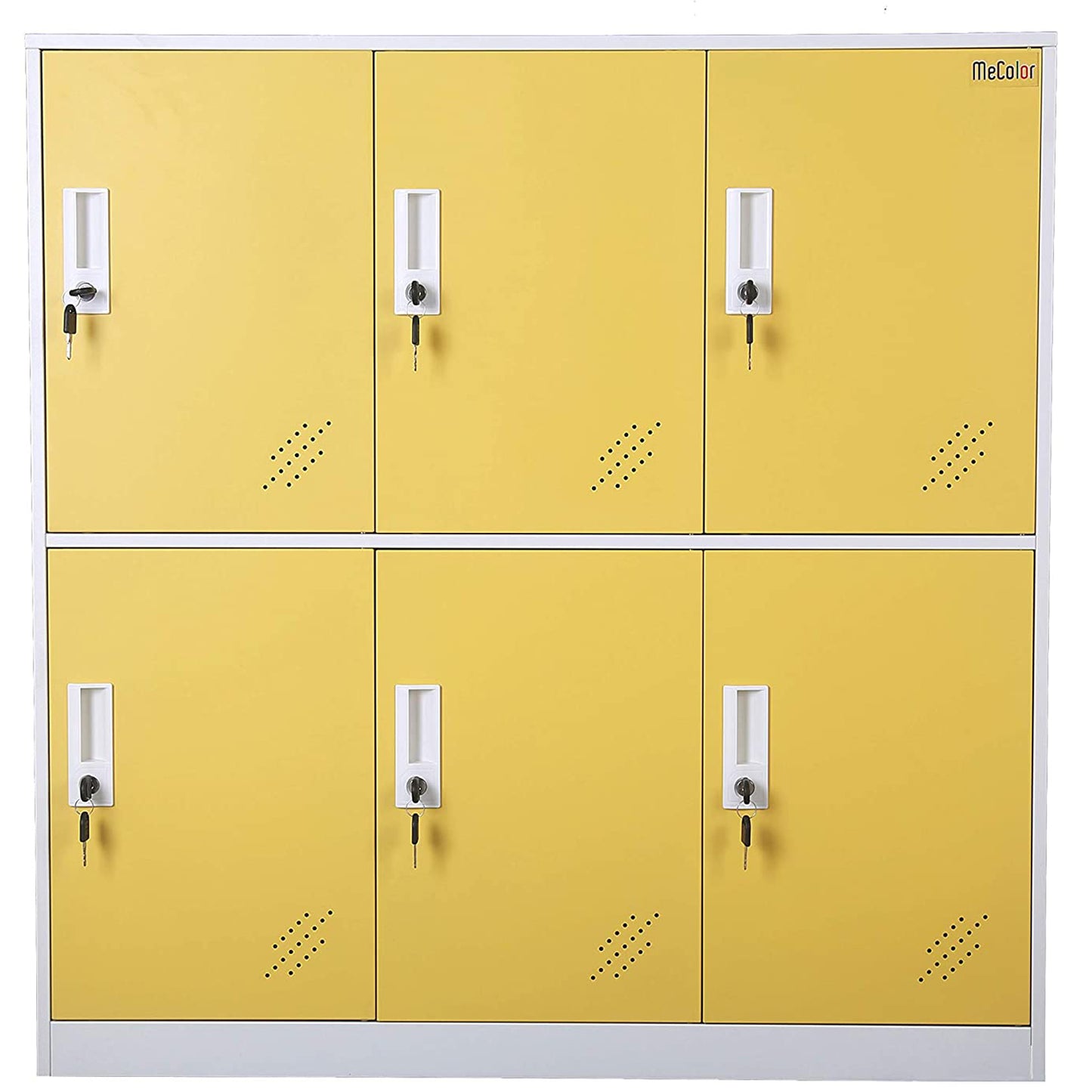 6 Door Storage Cabinet with Key Lock, Grage Organization, Cube storage Organizer, File cabinet