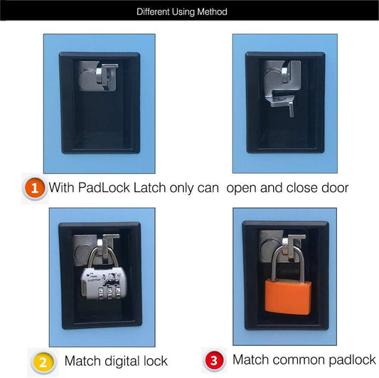 Padlock latch-3 pack, replacement lock latches for mecolor lockers