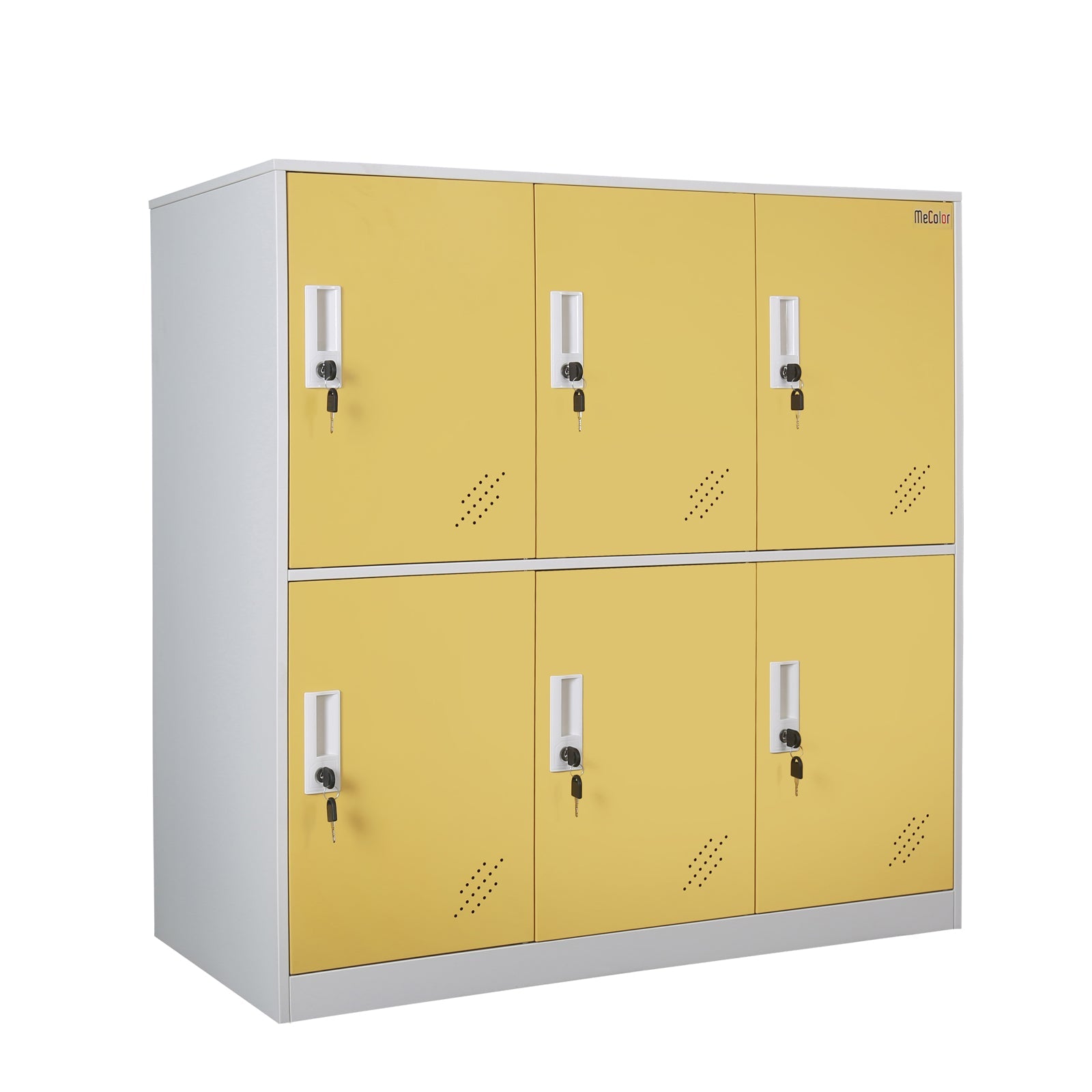 6-Door Locking Metal Storage Cabinet — In Stock, Ships from USA | Mecolor