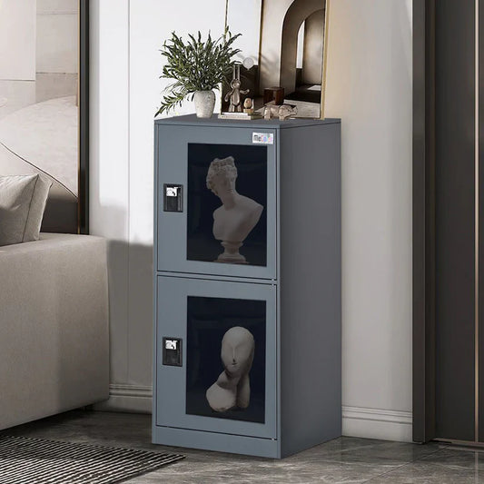 Seeing is Organizing: The Sleek 2/3-Door Steel &amp; Glass Showcase Locker