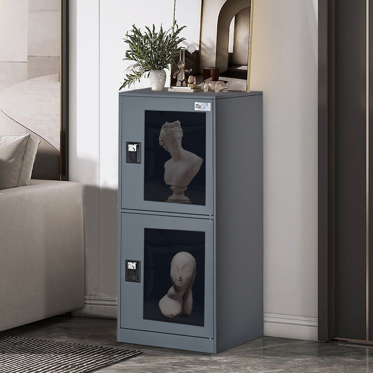 Mecolor 2-Door Metal Locker with Clear Doors: What "Clear" Actually Means Here