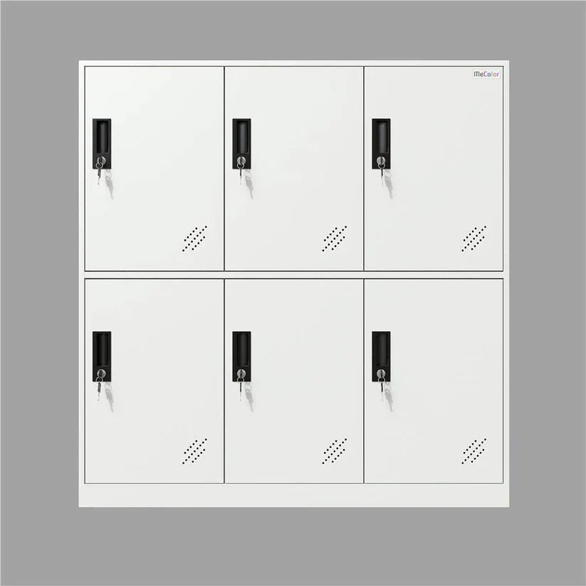 Conquer Clutter in Every Room with the Mecolor 6-Door Metal Locker