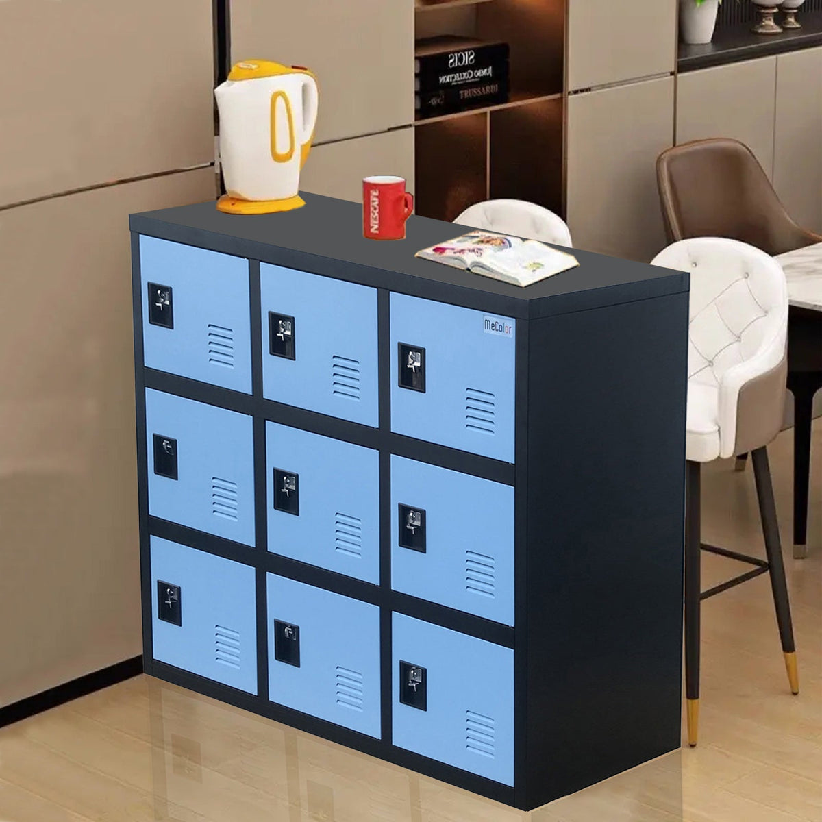 Specs Compared: 6-Door vs. 9-Door Heavy-Duty Metal Storage Locker with Padlock Latches