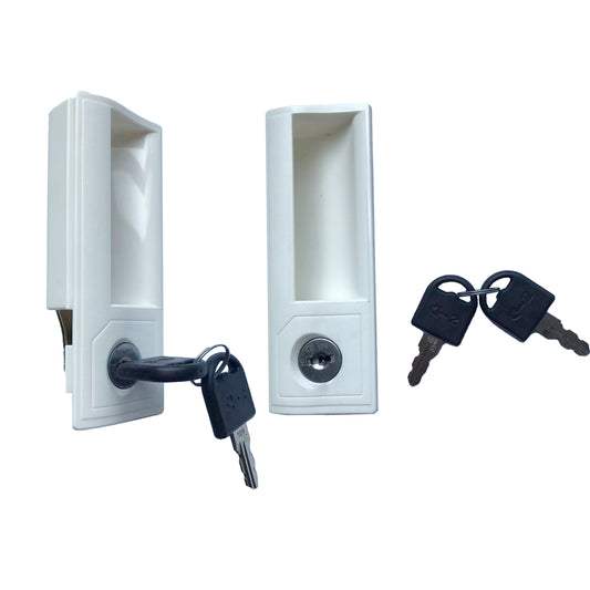 MECOLOR CL-2 Replacement Handle White Handle Lock Cyber Brand core Replacement（2 Pack）