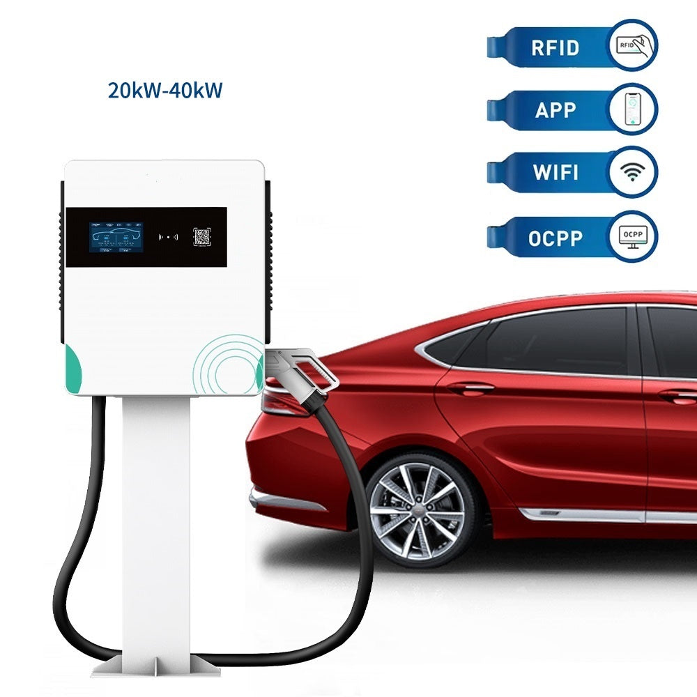 Chargeur rapide 20kw 30kw 50kw 40kw niveau 2 Colonne murale intelligente pour voiture Super borne de recharge CC pour VE avec RFID 4G pour usage commercial