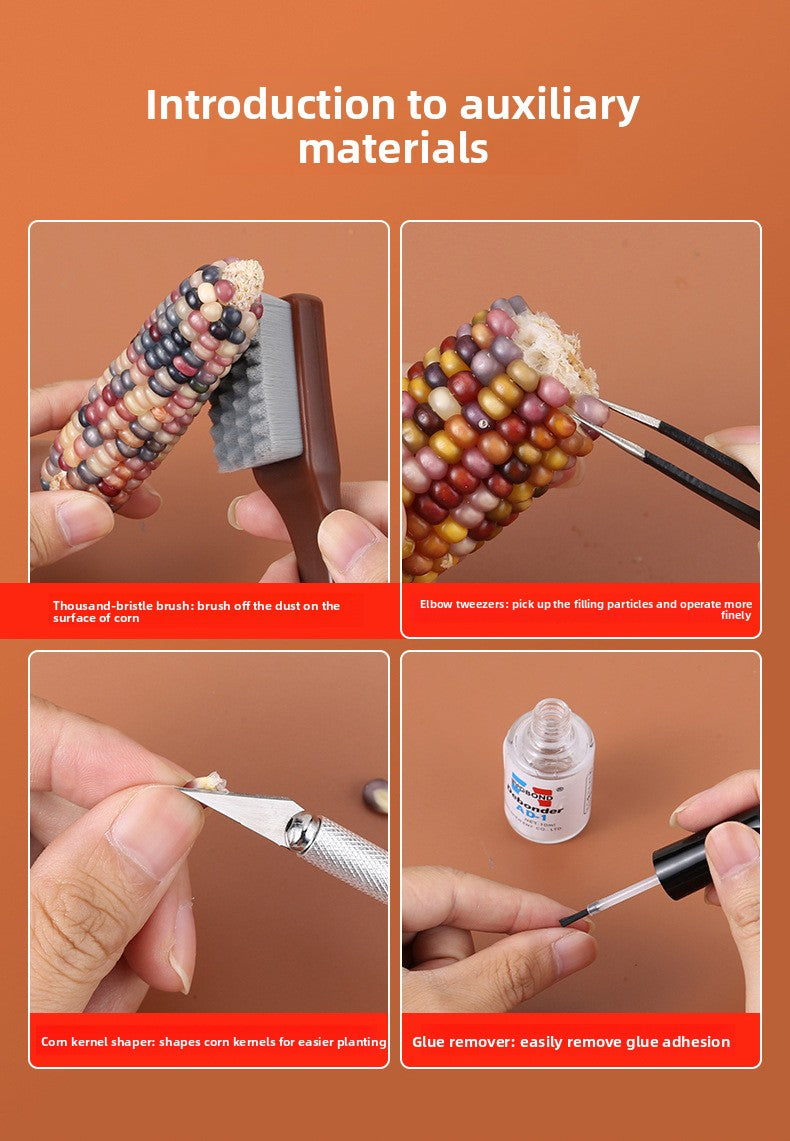 Corn Tool Kit Model Reinforcement Glue Corn Flower Holder Accessories DIY Set Grain Shaping Knife