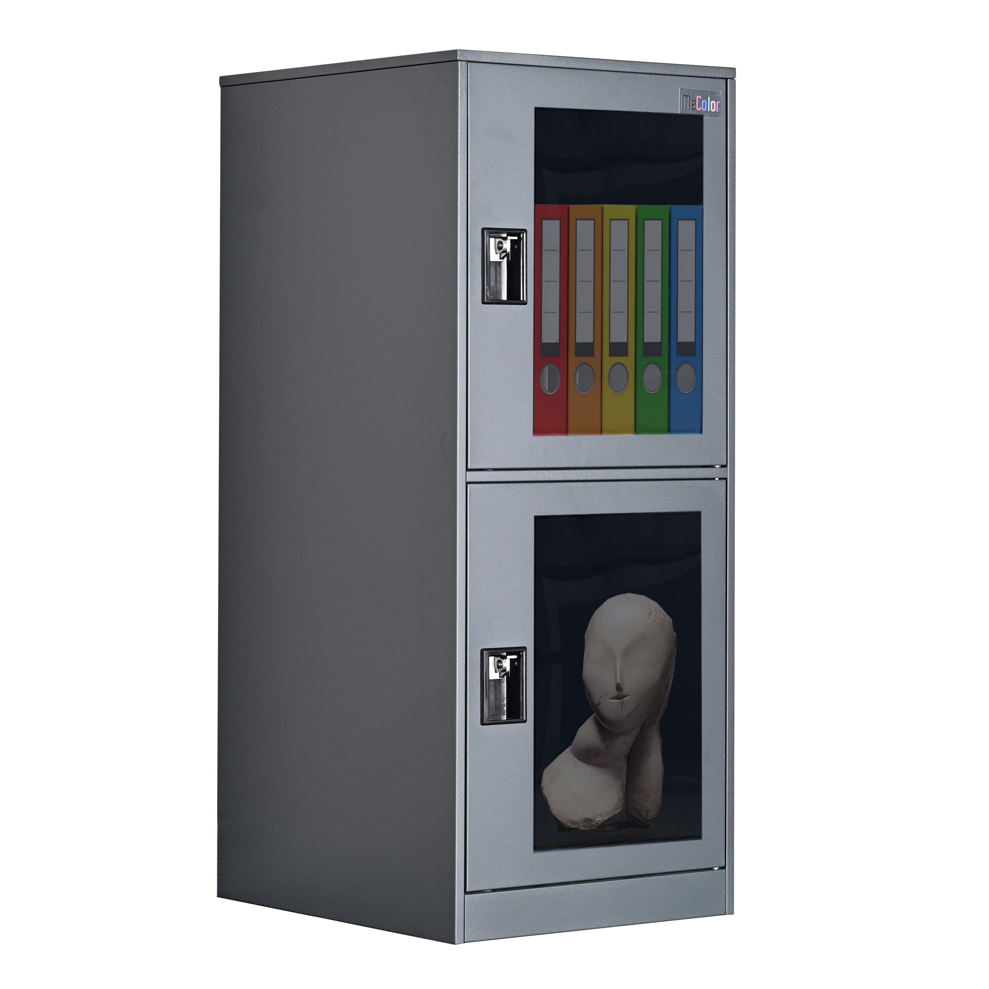 Armadio da archivio mecolor con serratura, armadietto per documenti, armadio angolare per soggiorno, camera da letto, garage