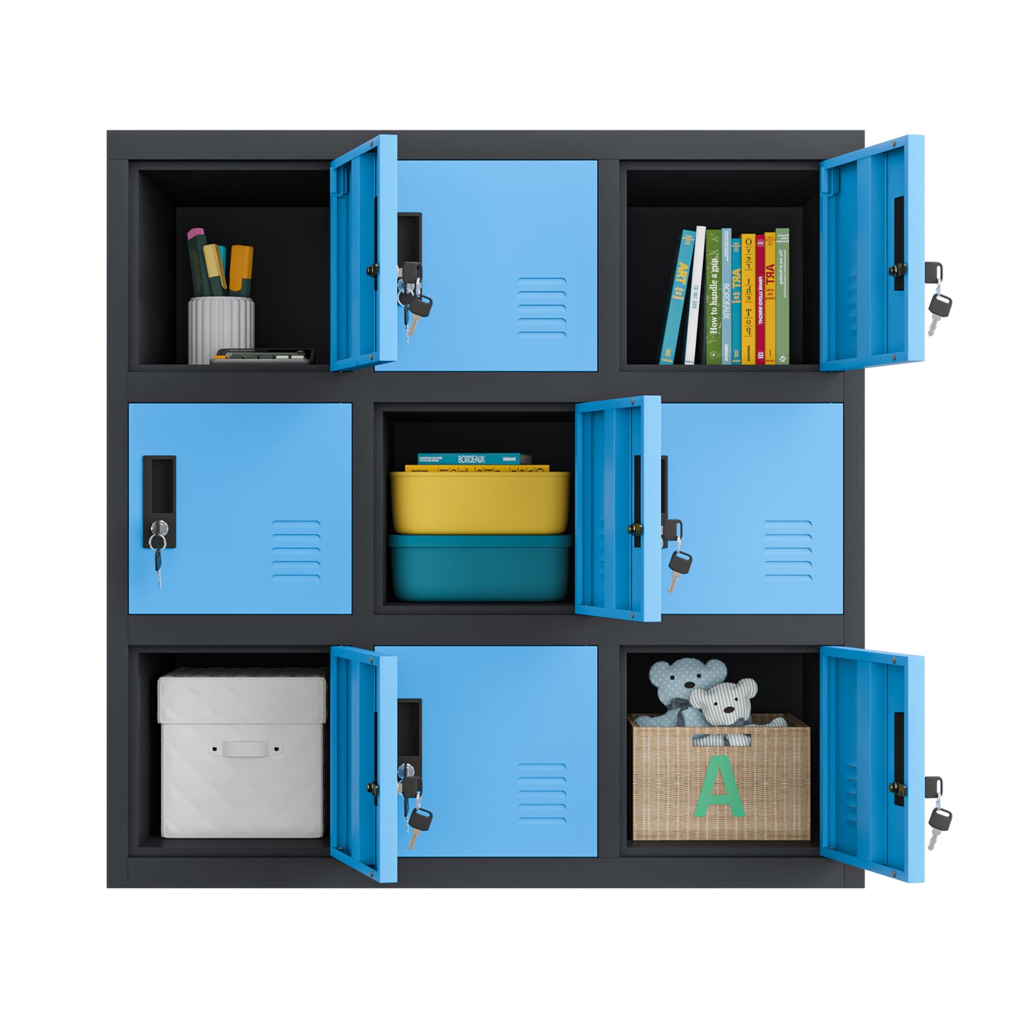 Lockable Steel Storage Locker Office Filing Cabinets Employee Lockers for Gym, Living room