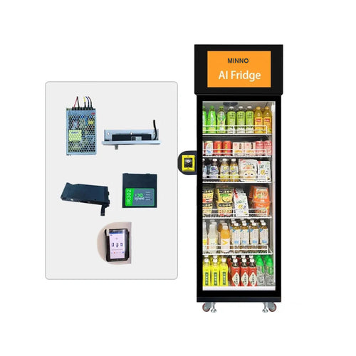 Kit Distributeur Automatique IA pour Conversion Réfrigérateur avec Lecteur de Carte