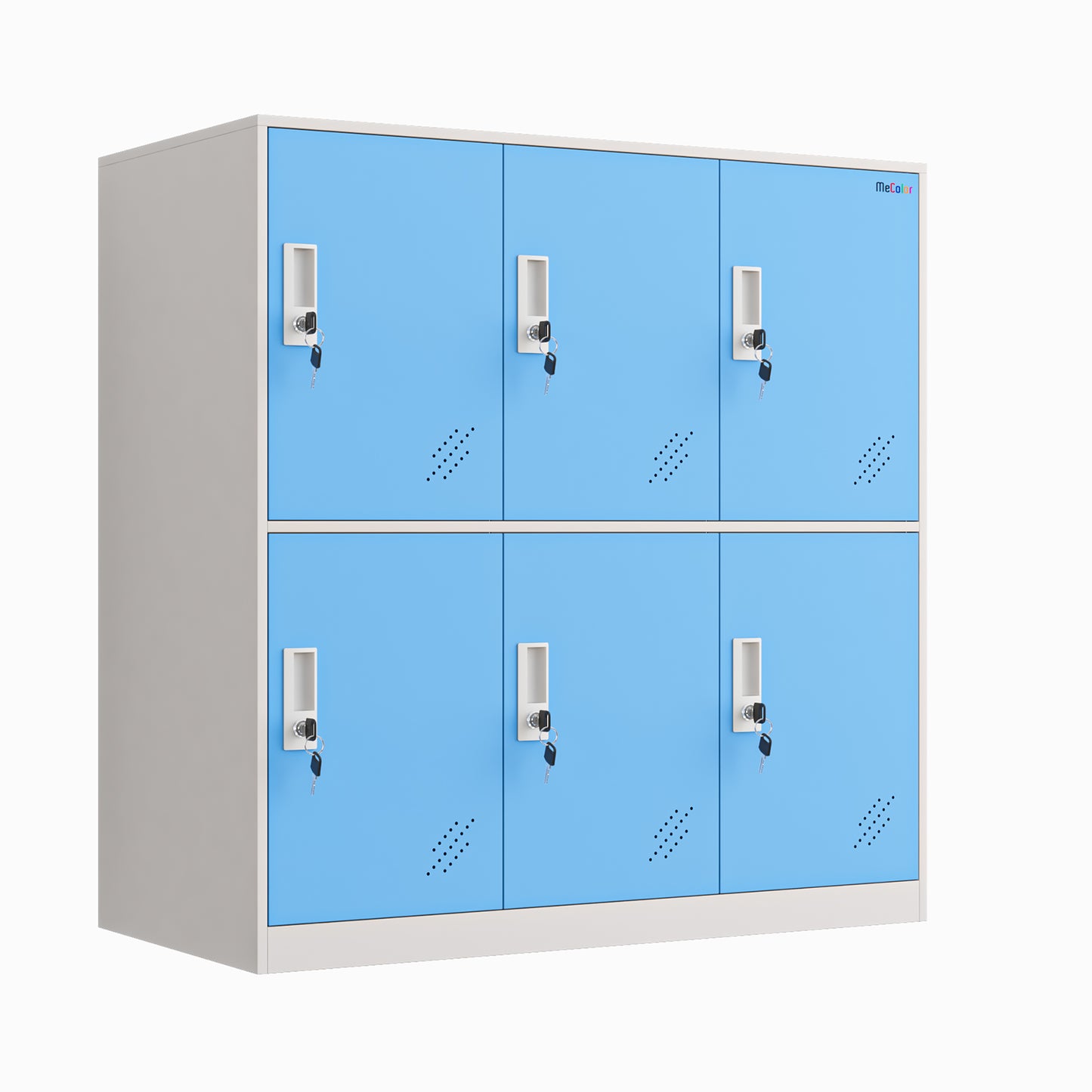 6 Door Storage Cabinet with Key Lock, Grage Organization, Cube storage Organizer, File cabinet