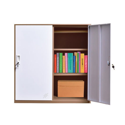 Casier en métal à 2 niveaux pour le rangement des jouets et des chaussures en tissu pour enfants avec étagère amovible à l'intérieur