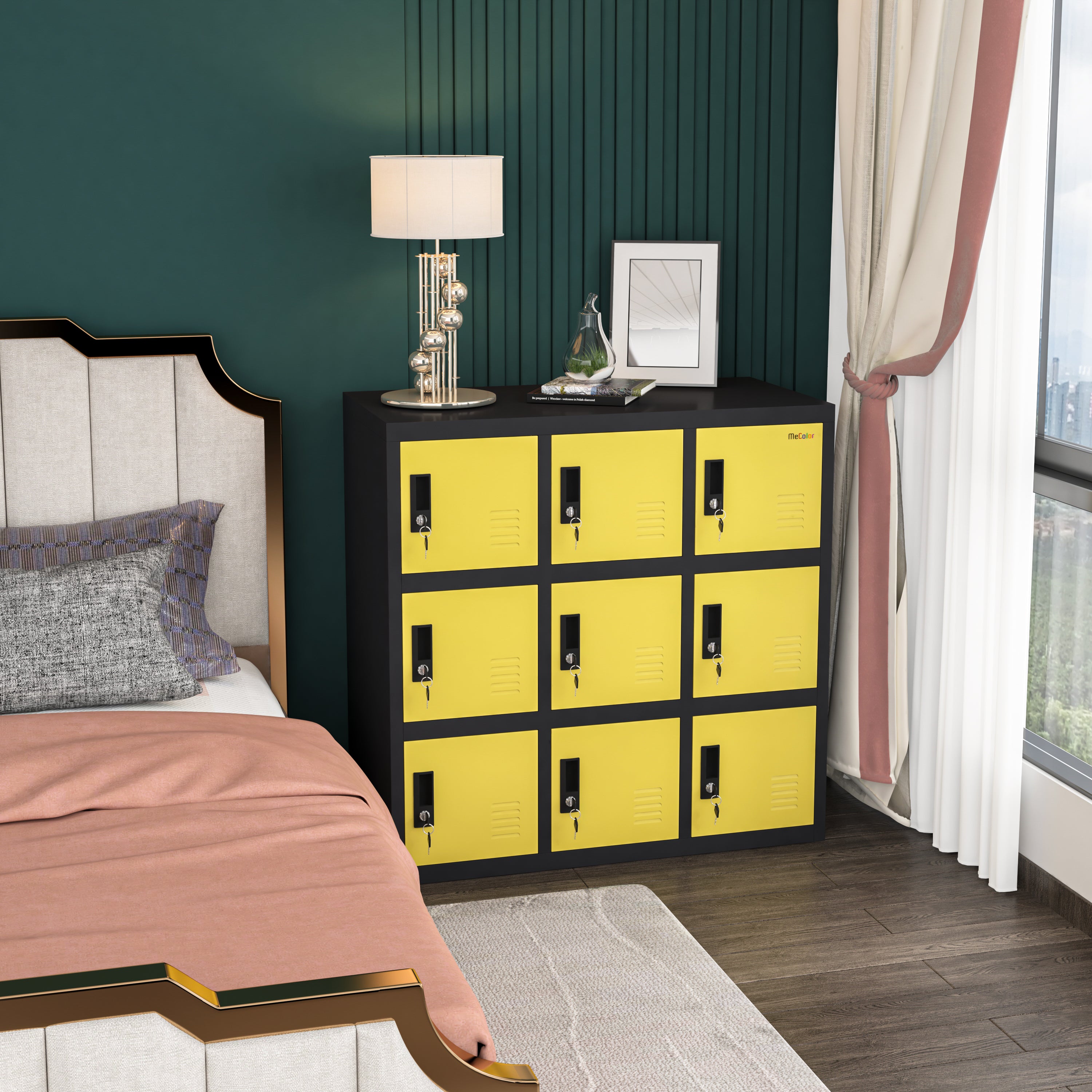 Lockable Steel Storage Locker Office Filing Cabinets Employee Lockers for Gym, Living room
