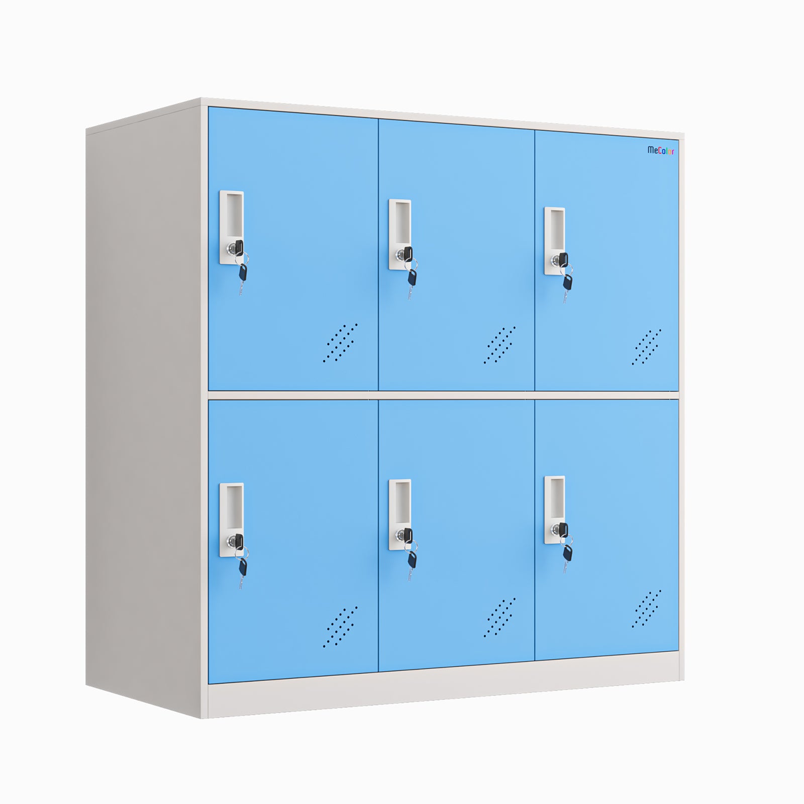 Armadio metallico MECOLOR con porte con serratura Armadietti per dipendenti per palestra, casa, ufficio