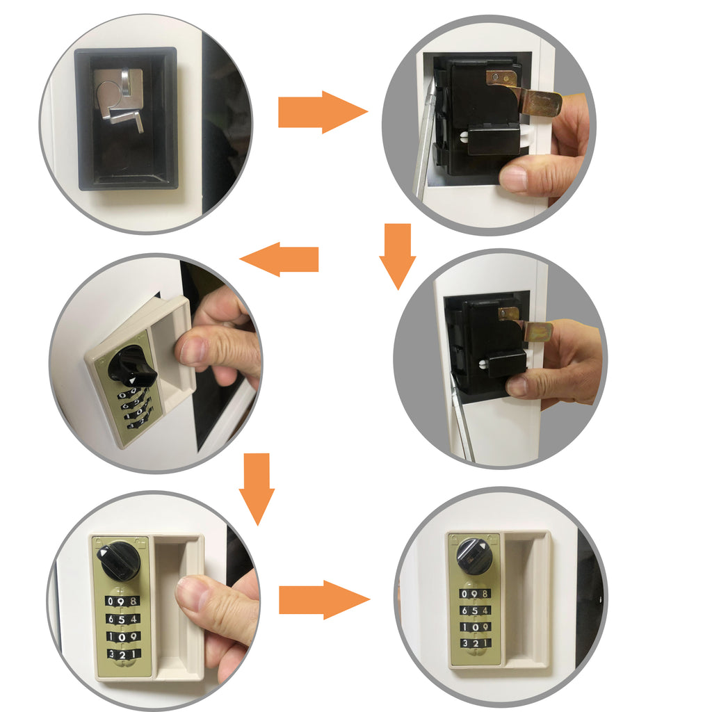 Cerradura para casillero, cerradura para gabinete, cerraduras de repuesto para casilleros Mecolor