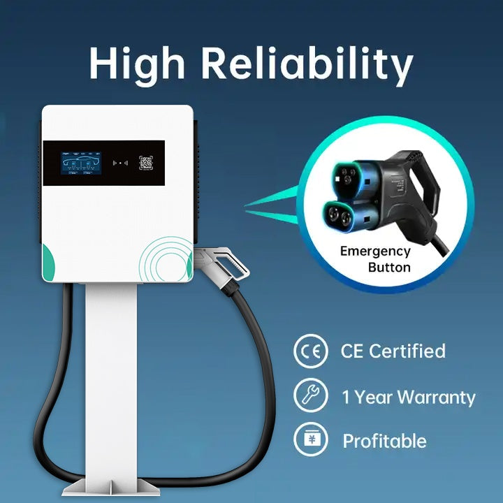 Chargeur rapide 20kw 30kw 50kw 40kw niveau 2 Colonne murale intelligente pour voiture Super borne de recharge CC pour VE avec RFID 4G pour usage commercial