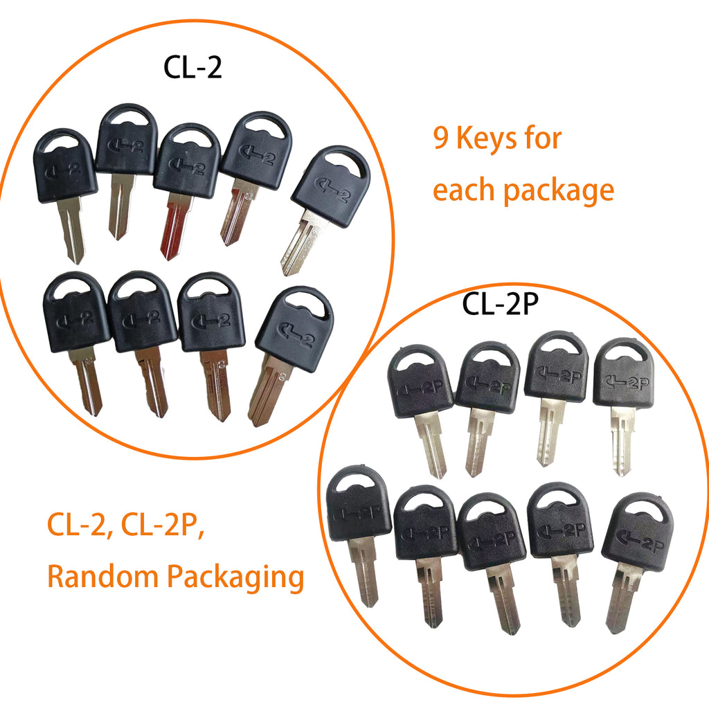 CL-2, CL-2P, chiave vuota per 4D 6D 9D (9 chiavi per confezione, confezionamento casuale)