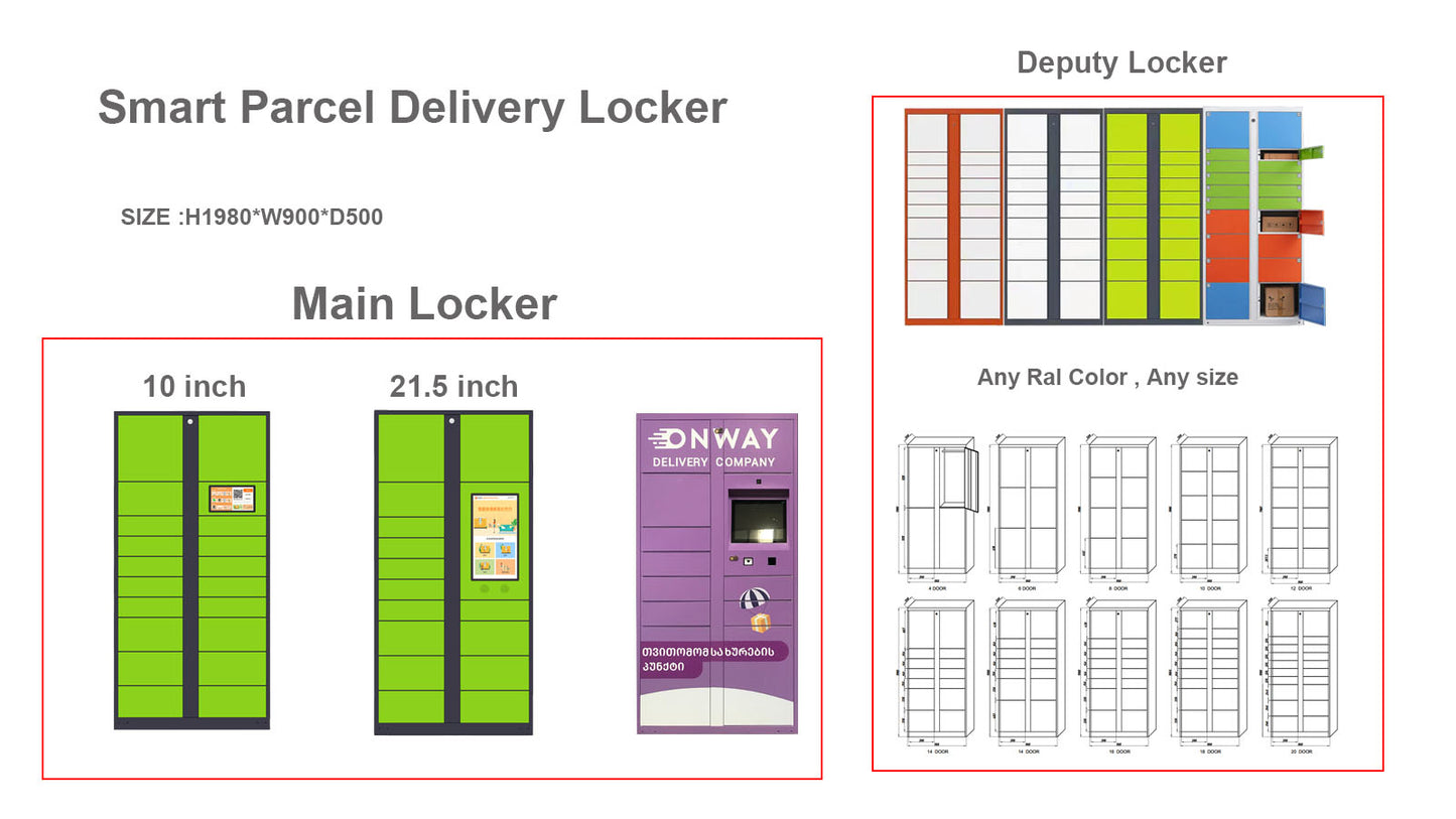 Casier intelligent de contrôleur intelligent de livraison de colis de MeColor pour l'usage d'immeuble de bureaux de courrier et de destinataire (casier principal) 