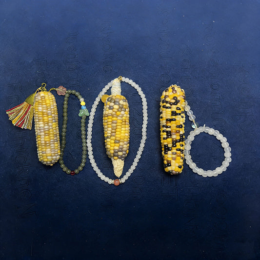 Bland box Mini Thumb Colorful Accessories for Corn ProductsSmall Corn Flower Tray Wool Material for Decompression Handheld