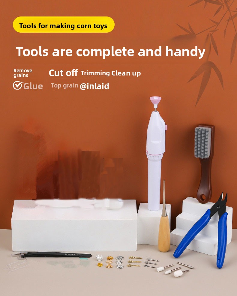 Corn Tool Kit Model Corn Flower Holder Accessories DIY Set Grain Shaping Knife+grinder