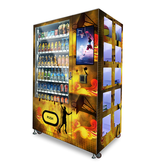 smart management spiral goods slot and locker vending machine for  snack and drink  in the hospital
