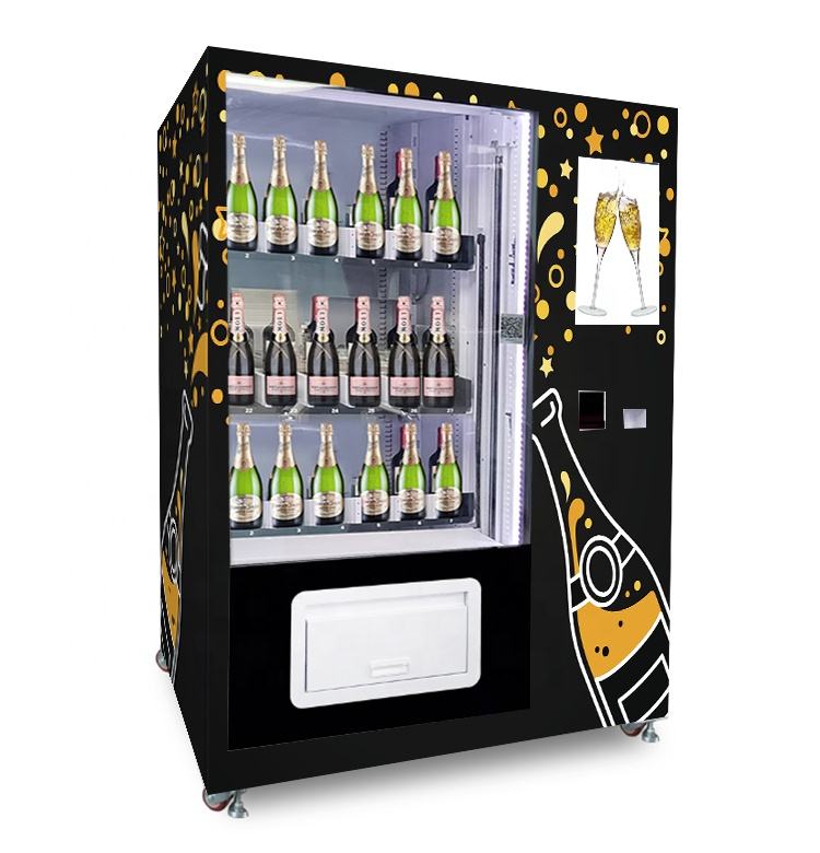 Wine vending machine glass bottle liquor smart vending with elevator and age verification