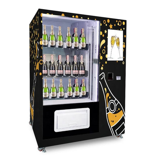 Wine vending machine glass bottle liquor smart vending with elevator and age verification