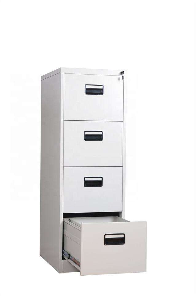 Armoire à tiroirs de rangement en acier métallique, armoire à 4 tiroirs 