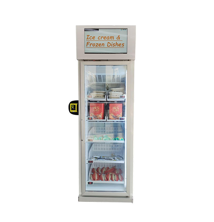 Frozen fish meat vending machine freezer food smart fridge vending machines for ice cream
