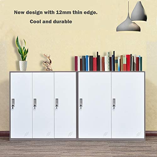 Mecolor Armoire de rangement à 2 portes avec étagères et vitrine pour entrée