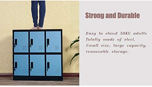 Metal Locker for Kids' Bedroom  Playroom Storage for Clothes Bags Toys Book(6D)
