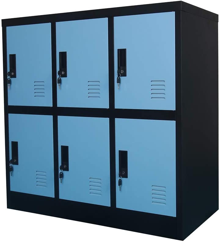 Metal Locker for Kids' Bedroom  Playroom Storage for Clothes Bags Toys Book(6D)