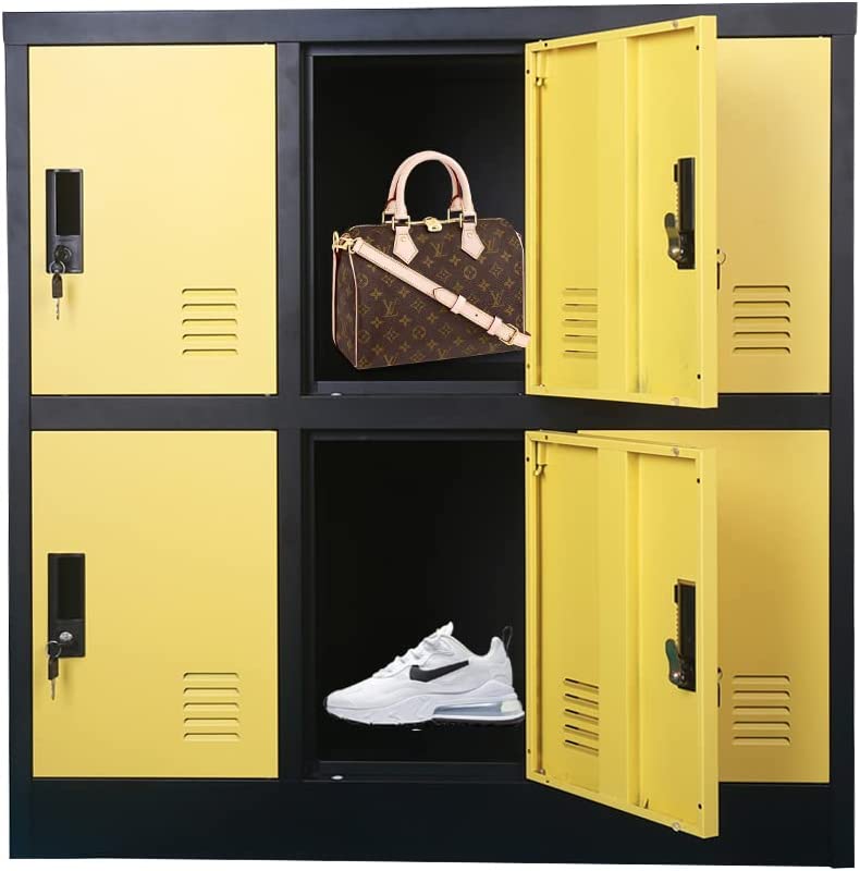 Metal Locker for Kids' Bedroom  Playroom Storage for Clothes Bags Toys Book(6D)