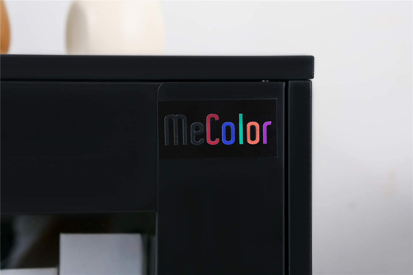 Small Size Office Cabinet Black Color with Two Layer Lockable (30" Glass Door, Black)