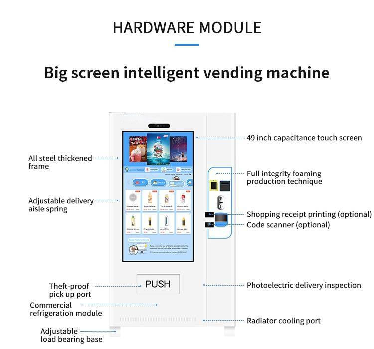 Hot sales automatic sales machine snack beverage digital vending machine