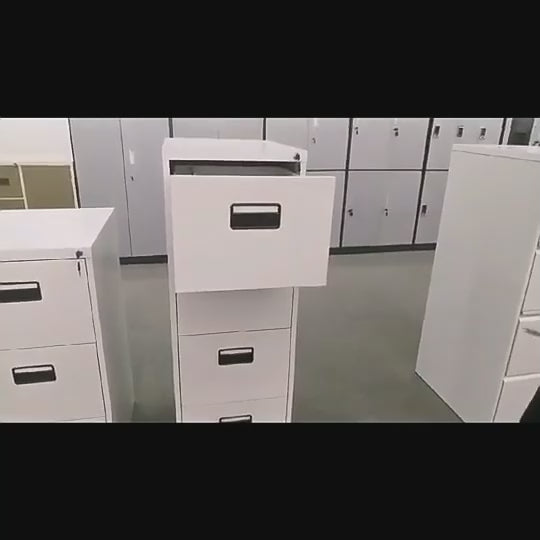 Armoire à tiroirs de rangement en acier métallique, armoire à 4 tiroirs 