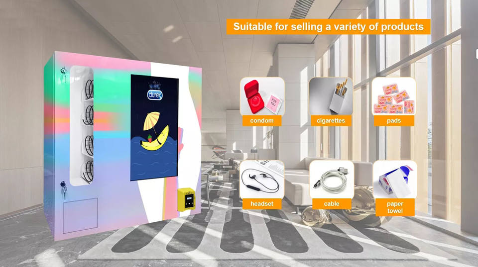 Petit distributeur automatique intelligent mural avec écran tactile 22 pouces 