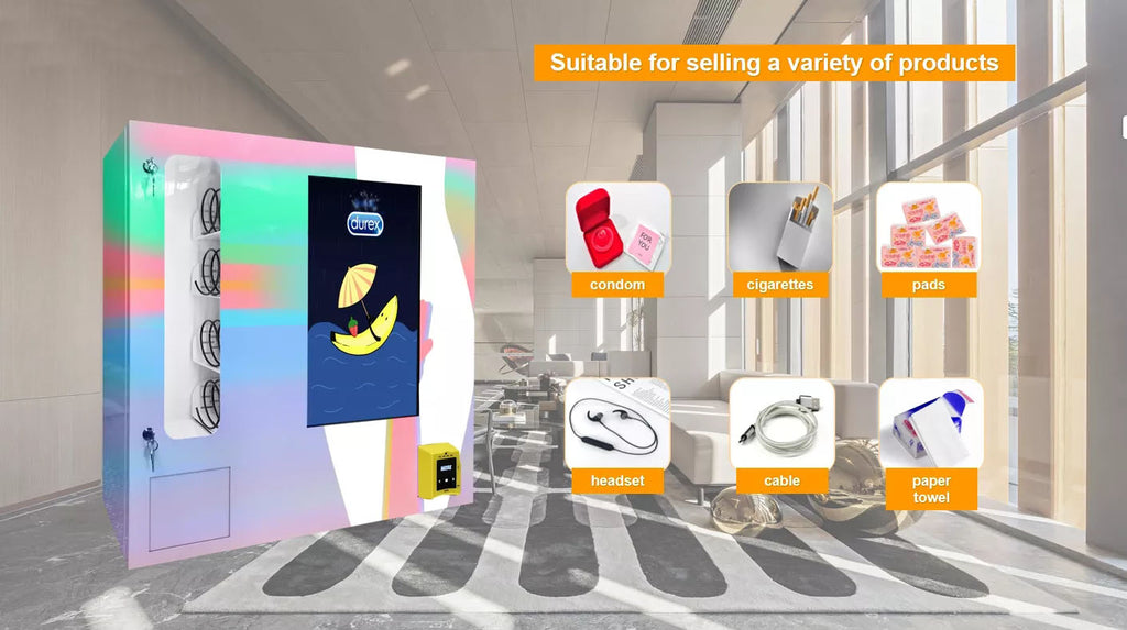 Petit distributeur automatique intelligent mural avec écran tactile 22 pouces 