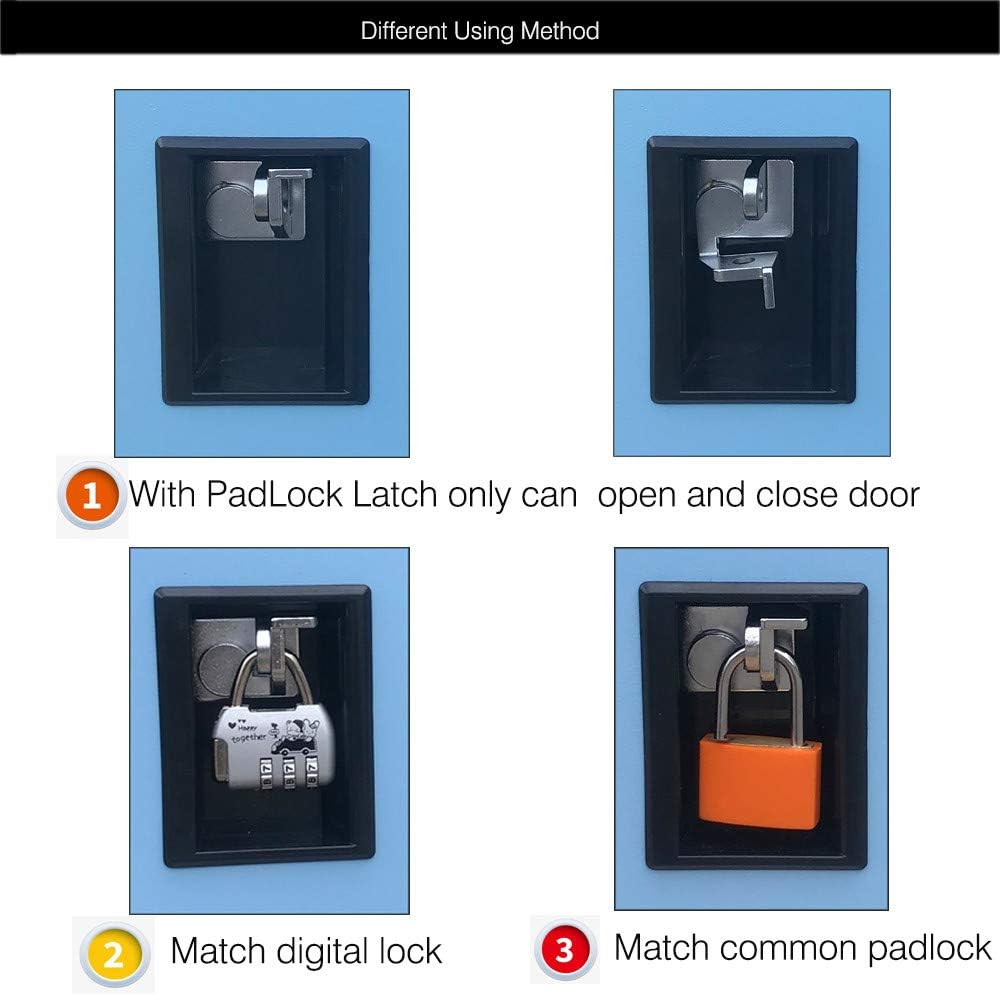 Padlock latch-3 pack, replacement lock latches for mecolor lockers