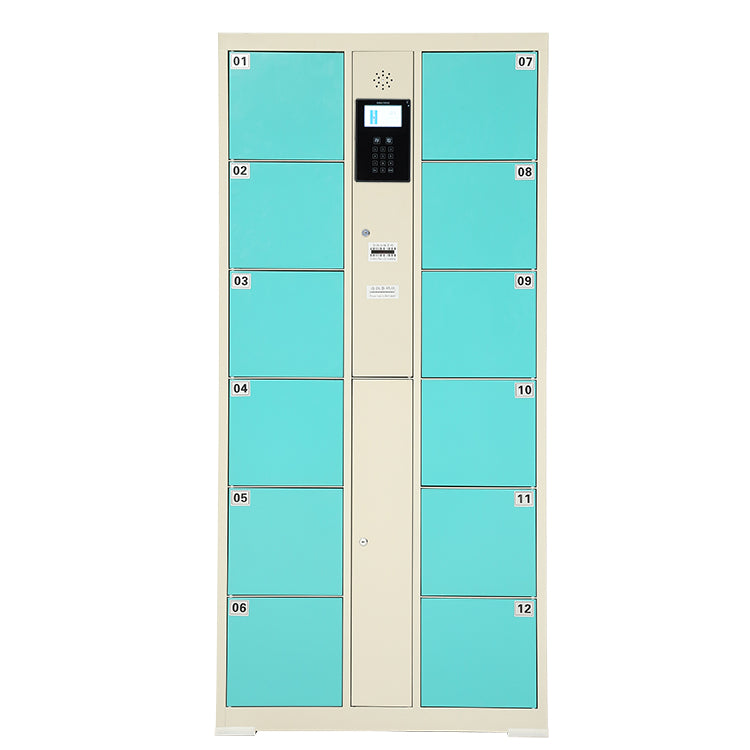Smart steel storage locker with barcode system for supermaket mall