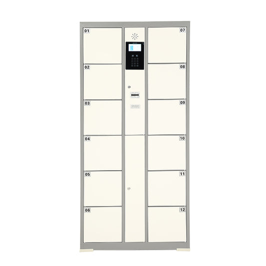Smart steel storage locker with barcode system for supermaket mall