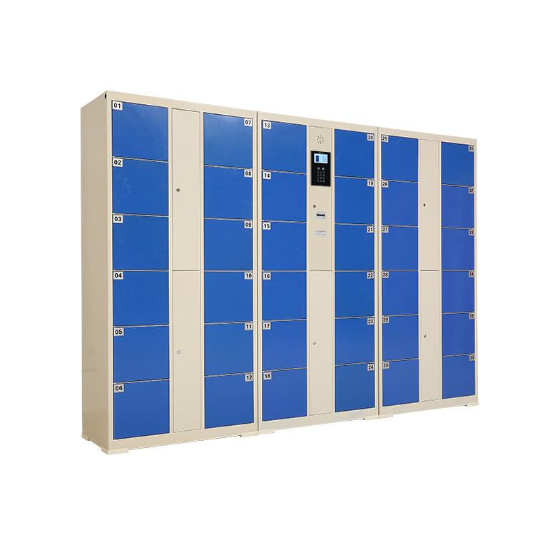 Smart steel storage locker with barcode system for supermaket mall