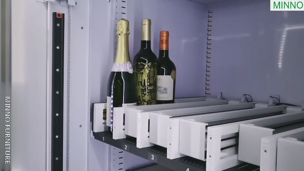 Distributeur intelligent de bouteilles de vin et d'alcool, distributeur automatique de vin, avec ascenseur et vérification de l'âge 